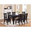 Pemberly Row 7-Piece Rectangular Wood Dining Set in Black and Cherry