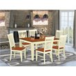 Pemberly Row 7-Piece Wood Dining Set in Buttermilk & Cherry Finish