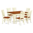 Pemberly Row 7-Piece Wood Dining Set in Buttermilk & Cherry Finish