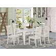 Pemberly Row 7-Piece Wood Dining Set in Linen White Finish
