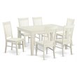 Pemberly Row 7-Piece Wood Dining Set in Linen White Finish