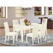 Pemberly Row 7-Piece Wood Dining Set in Linen White