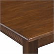 Pemberly Row 3 Piece Dinette Set in Walnut Finish with Linen Chairs