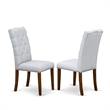Pemberly Row 5-Piece Walnut Wood Dining Set with Upholstered Chairs