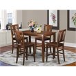 Pemberly Row 5-Piece Wood Dining Table Set in Mahogany