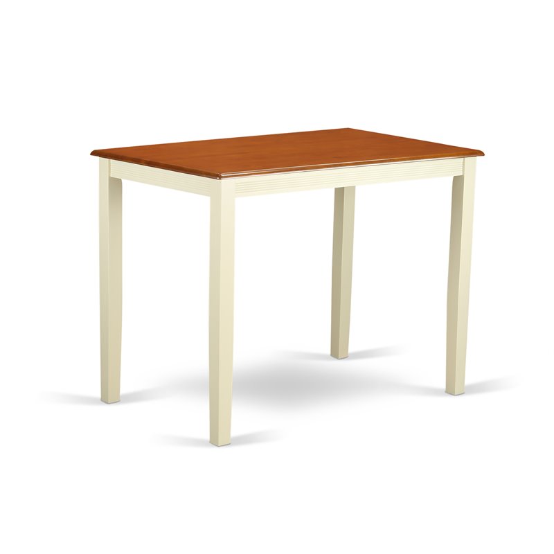 Pemberly Row 5-Piece Rubberwood Dining Set in Buttermilk and Cherry