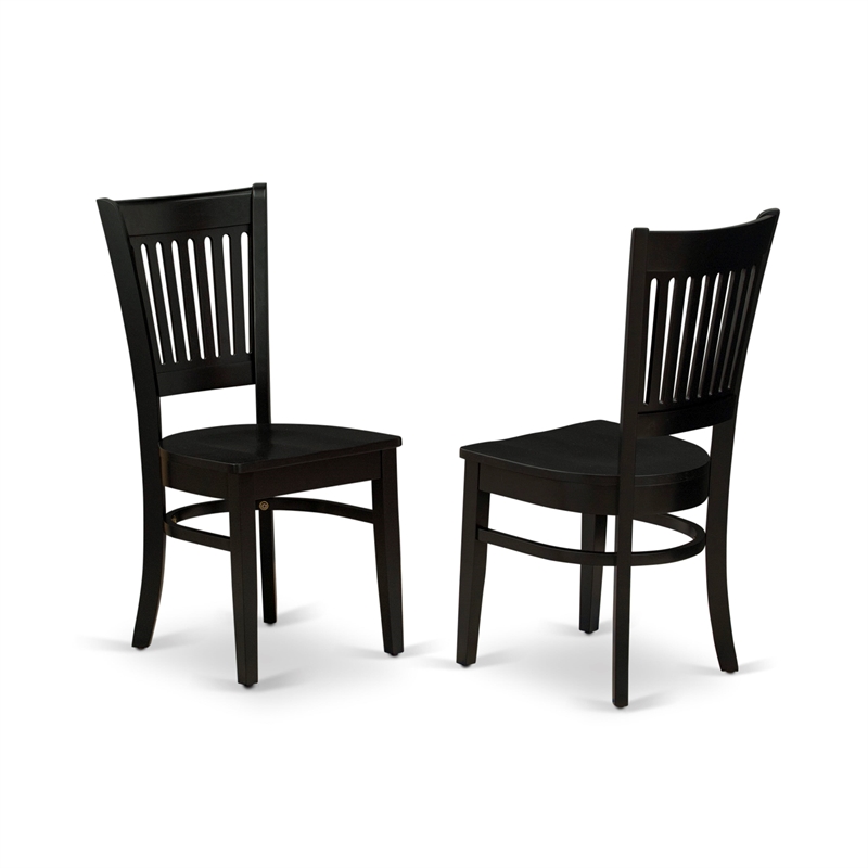 Pemberly Row 3-Pc Dining Set with Wood Table and Slatted Back Chairs