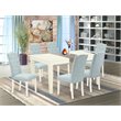 Pemberly Row 7-Piece Dining Set with Extendable Table in Linen White