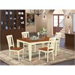 Pemberly Row 5-Piece Wood Dining Table Set in Buttermilk and Cherry Finish