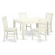 Pemberly Row 5-Piece Wood Dinette Set in Linen White