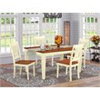 Pemberly Row 5-Piece Table and Chair Set in Buttermilk & Cherry Finish