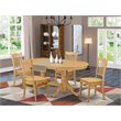 Pemberly Row 5-Piece Traditional Wood Kitchen Set in Oak
