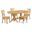 Pemberly Row 5-Piece Traditional Wood Kitchen Set in Oak