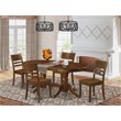 Pemberly Row 5-Piece Wood Dining Set in Espresso