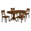 Pemberly Row 5-Piece Wood Dining Set in Espresso