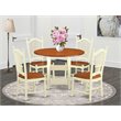 Pemberly Row 5-Piece Wood Dining Room Set in Buttermilk and Cherry