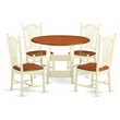 Pemberly Row 5-Piece Wood Dining Room Set in Buttermilk and Cherry