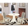 Pemberly Row 3-Piece Dining Set in Linen White and Shitake Finish