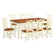 Pemberly Row 9-Piece Asian Hardwood Dining Set in Buttermilk/Cherry