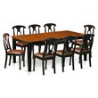 Pemberly Row 9-Piece Wood Dining Table Set in Black/Cherry Finish