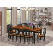Pemberly Row 9-Piece Wood Dining Set in Black/Cherry Finish