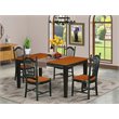 Pemberly Row 5-Piece Wood Dining Room Set Black/Cherry Finish