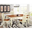 Pemberly Row 5-Piece Kitchen Table Set with Expansion Leaf Wood Finish