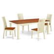 Pemberly Row 5-Piece Kitchen Table Set with Expansion Leaf Wood Finish