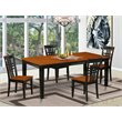 Pemberly Row 5-Piece Wood Dining Set with Black and Cherry Finish
