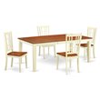 Pemberly Row 5-Piece Wood Dining Table Set with Chairs in Cherry Finish