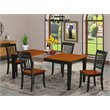 Pemberly Row 5-Piece Dining Table Set in Black and Cherry Finish