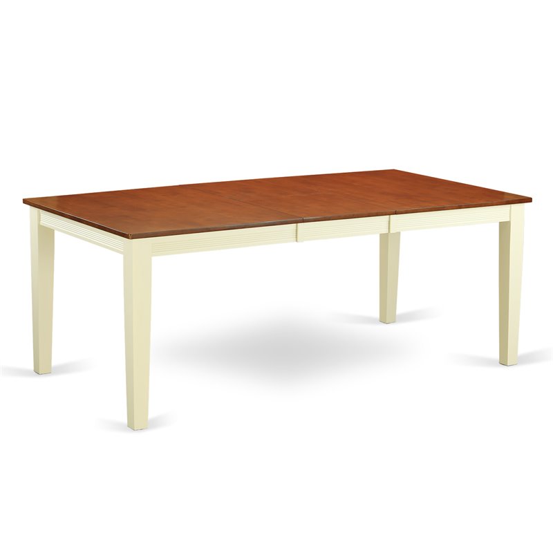 Pemberly Row 5-Piece Wood Dining Set with Extendable Table in Buttermilk/Cherry