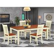 Pemberly Row 5-Piece Round Wood Dining Set in Buttermilk/Cherry