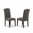 Pemberly Row 5-Piece Wood Dining Set in Black & Dark Gotham Gray