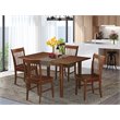 Pemberly Row 5-Piece Wood Dining Table Set with Chairs Mahogany Finish