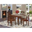 Pemberly Row 5-Piece Wood Dining Table and Chair Set Mahogany Finish