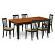 Pemberly Row 7-Piece Wood Dining Set with Black/Cherry Finish