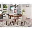 Pemberly Row 5-Piece Wood Kitchen Set with Mahogany Finish