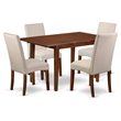 Pemberly Row 5-Piece Wood Kitchen Set with Mahogany Finish