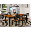 Pemberly Row 7-Piece Wood Dining Room Table Set in Black and Cherry