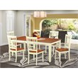 Pemberly Row 7-Piece Wood Dining Set in Buttermilk and Cherry Finish
