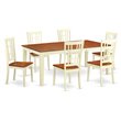 Pemberly Row 7-Piece Wood Dining Set in Buttermilk and Cherry Finish