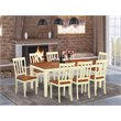 Pemberly Row 9-Piece Wood Dining Set in Buttermilk and Cherry Finish