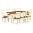 Pemberly Row 9-Piece Wood Dining Set in Buttermilk and Cherry Finish