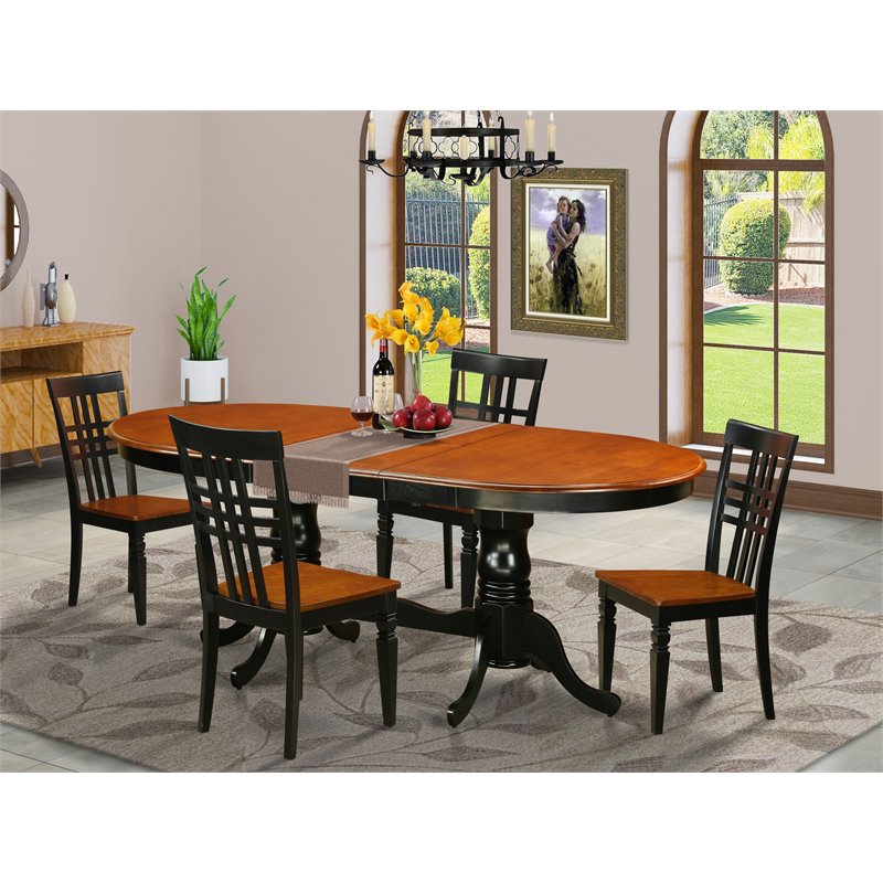 Pemberly Row 5-Piece Wood Kitchen Set with Cherry Finish