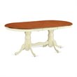 Pemberly Row 7-Piece Buttermilk and Cherry Wood Table Set