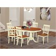 Pemberly Row 7-Piece Dining Room Set in Buttermilk & Cherry