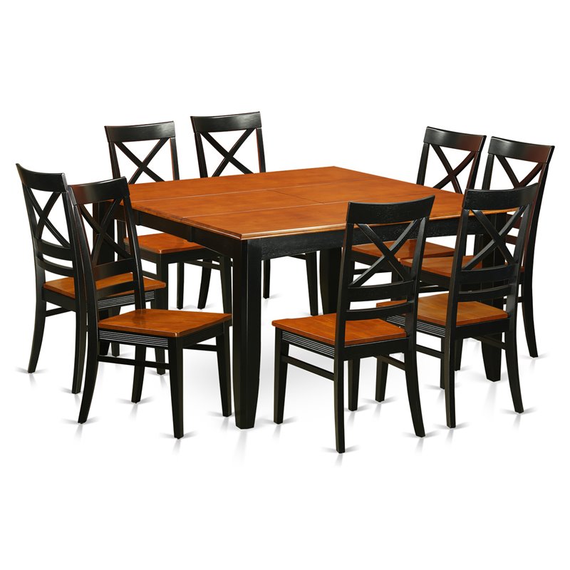 Pemberly Row 9-Piece Rectangle Dining Set with Extendable Leaf
