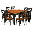Pemberly Row 9-Piece Rectangle Dining Set with Extendable Leaf