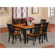 Pemberly Row 7-Piece Wood Kitchen Set in Black & Cherry